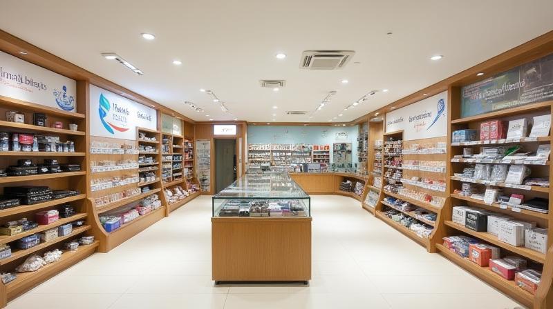 Interior of Al Muftah Stationery store
